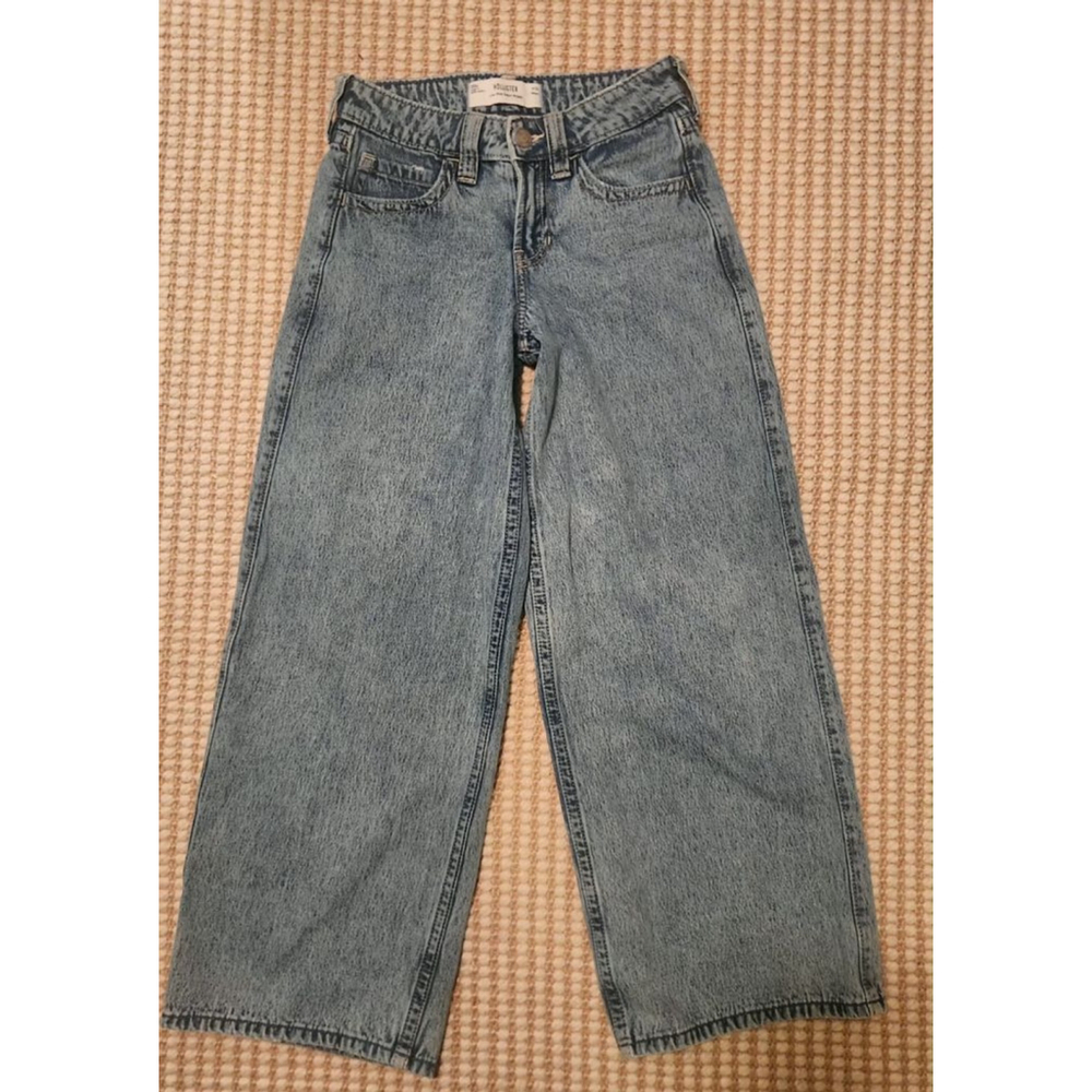 Women's Hollister Blue Low-Rise Super Baggy Jeans W23 Short